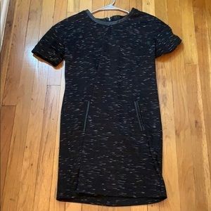Banana republic factory dress‎ black/white/faux